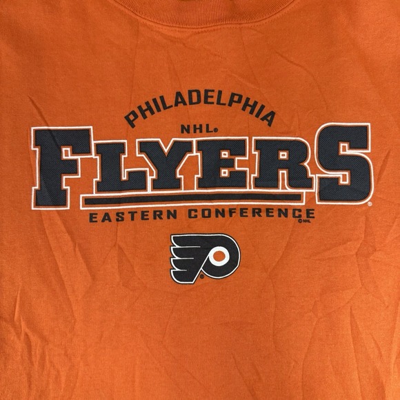 Philadelphia Flyers Pullover Sweatshirt XL Spell Out Graphic Hockey Mens Vtg NHL - Picture 2 of 9